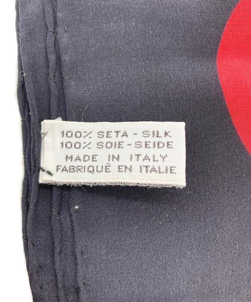 CHANEL（シャネル）CHANEL (シャネル) シルクスカーフ ブラック×レッドの古着・服飾アイテム