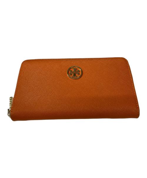 TORY BURCH（トリーバーチ）TORY BURCH (トリーバーチ) ラウンドファスナー財布 オレンジの古着・服飾アイテム