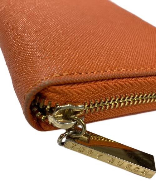 TORY BURCH（トリーバーチ）TORY BURCH (トリーバーチ) ラウンドファスナー財布 オレンジの古着・服飾アイテム