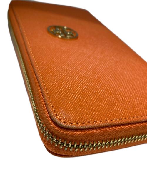 TORY BURCH（トリーバーチ）TORY BURCH (トリーバーチ) ラウンドファスナー財布 オレンジの古着・服飾アイテム
