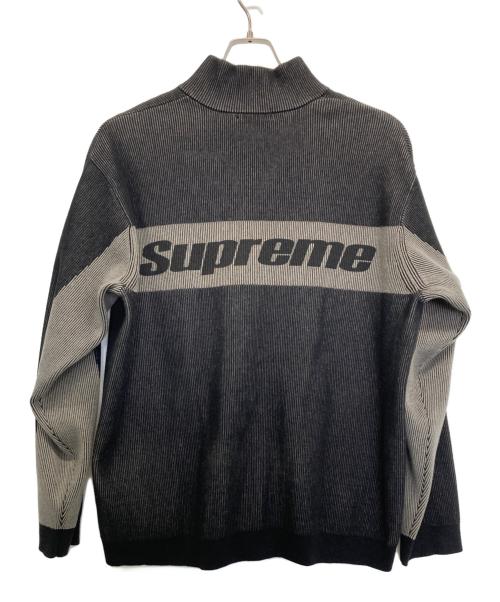 SUPREME（シュプリーム）SUPREME (シュプリーム) フルジップニット グレー×ブラック サイズ:Lの古着・服飾アイテム