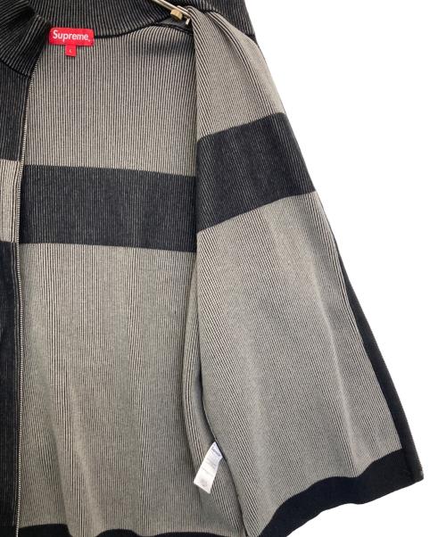 SUPREME（シュプリーム）SUPREME (シュプリーム) フルジップニット グレー×ブラック サイズ:Lの古着・服飾アイテム