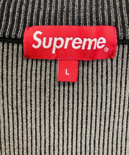 SUPREME（シュプリーム）SUPREME (シュプリーム) フルジップニット グレー×ブラック サイズ:Lの古着・服飾アイテム