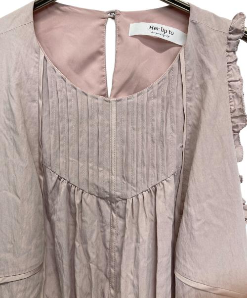 HER LIP TO（ハーリップトゥ）HER LIP TO (ハーリップトゥ) ノースリーブ・キャミソールワンピース ダスティピンク サイズ:SIZE　Mの古着・服飾アイテム