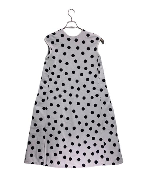 SEVEN TEN by MIHO KAWAHITO（セブン テン バイ ミホ カワヒト）SEVEN TEN by MIHO KAWAHITO (セブン テン バイ ミホ カワヒト) ノースリーブワンピース ホワイト×ブラック サイズ:Ｍの古着・服飾アイテム