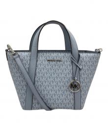 MICHAEL KORS（マイケル・コース）の古着「2WAYバッグ」｜スカイブルー×ホワイト