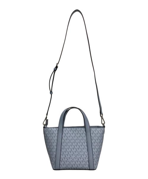 MICHAEL KORS（マイケル・コース）MICHAEL KORS (マイケル・コース) 2WAYバッグ スカイブルー×ホワイトの古着・服飾アイテム