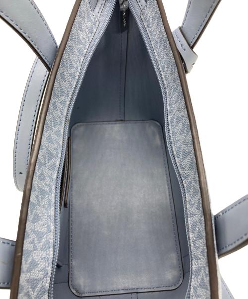 MICHAEL KORS（マイケル・コース）MICHAEL KORS (マイケル・コース) 2WAYバッグ スカイブルー×ホワイトの古着・服飾アイテム