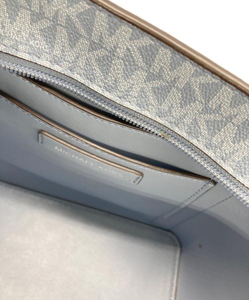 MICHAEL KORS（マイケル・コース）MICHAEL KORS (マイケル・コース) 2WAYバッグ スカイブルー×ホワイトの古着・服飾アイテム