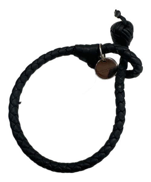 BOTTEGA VENETA（ボッテガベネタ）BOTTEGA VENETA (ボッテガベネタ) イントレチャートブレスレット ブラックの古着・服飾アイテム