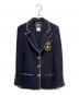 CHANEL（シャネル）の古着「Chanel Emblem Single Breasted Jacket Navy ツイードココマークボタン 3B ジャケット P24952V15529」｜ネイビー