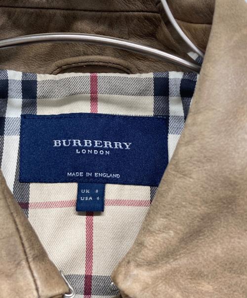 BURBERRY LONDON（バーバリーロンドン）BURBERRY LONDON (バーバリーロンドン) レザーコート ブラウン サイズ:US6の古着・服飾アイテム