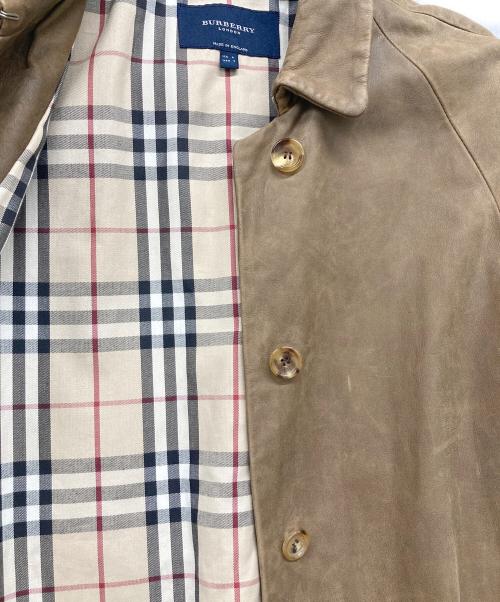 BURBERRY LONDON（バーバリーロンドン）BURBERRY LONDON (バーバリーロンドン) レザーコート ブラウン サイズ:US6の古着・服飾アイテム