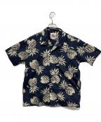 Duke Kahanamokuデュークカハナモク）の古着「柄シャツ」｜ベージュ×ネイビー