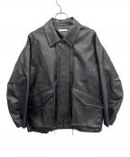WYMウィム バイ リドム）の古着「フェイクレザージャケット」｜ブラック