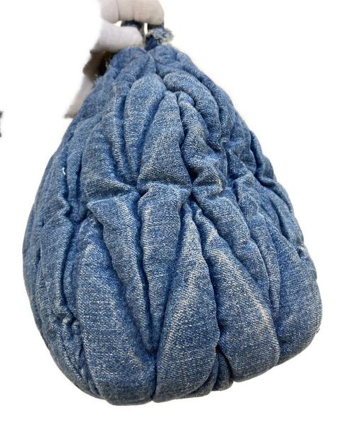 MIU MIU（ミュウミュウ）MIU MIU (ミュウミュウ) 2WAYショルダーバッグ インディゴ×ブラウンの古着・服飾アイテム