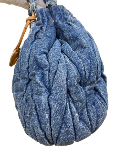 MIU MIU（ミュウミュウ）MIU MIU (ミュウミュウ) 2WAYショルダーバッグ インディゴ×ブラウンの古着・服飾アイテム