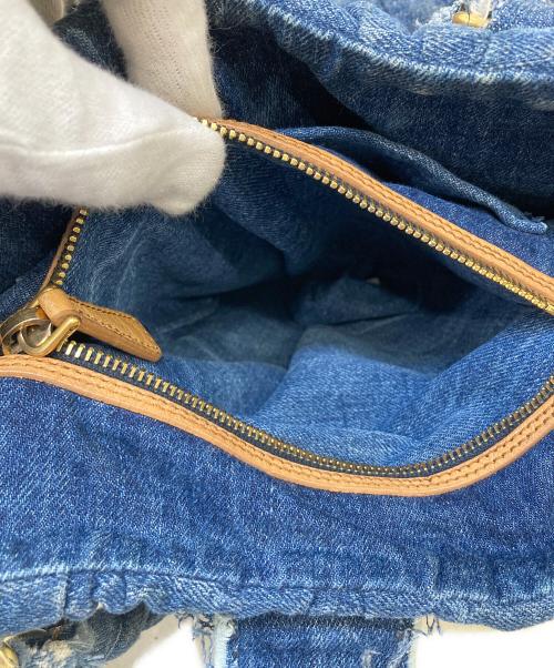 MIU MIU（ミュウミュウ）MIU MIU (ミュウミュウ) 2WAYショルダーバッグ インディゴ×ブラウンの古着・服飾アイテム