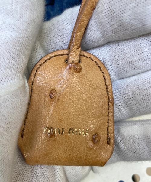 MIU MIU（ミュウミュウ）MIU MIU (ミュウミュウ) 2WAYショルダーバッグ インディゴ×ブラウンの古着・服飾アイテム