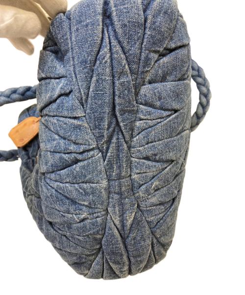 MIU MIU（ミュウミュウ）MIU MIU (ミュウミュウ) 2WAYショルダーバッグ インディゴ×ブラウンの古着・服飾アイテム