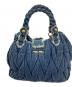 MIU MIU (ミュウミュウ) 2WAYショルダーバッグ インディゴ×ブラウン：15000円