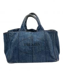 PRADA（プラダ）の古着「ショルダートートバッグ」｜インディゴ