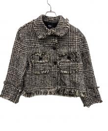 ROSY LUCE（ロージールーチェ）の古着「ジャケット」｜ブラック×ホワイト