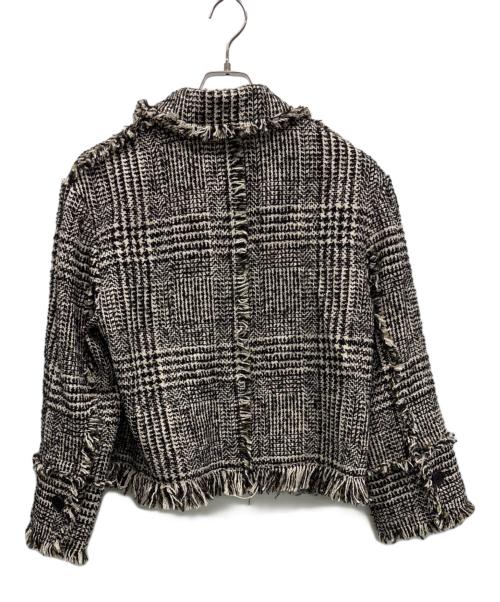 ROSY LUCE（ロージールーチェ）ROSY LUCE (ロージールーチェ) ジャケット ブラック×ホワイト サイズ:フリーの古着・服飾アイテム