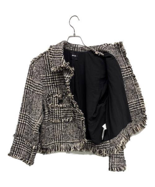 ROSY LUCE（ロージールーチェ）ROSY LUCE (ロージールーチェ) ジャケット ブラック×ホワイト サイズ:フリーの古着・服飾アイテム