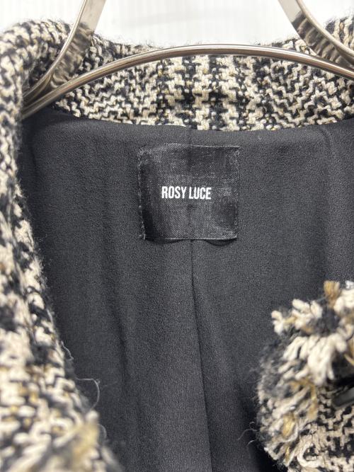 ROSY LUCE（ロージールーチェ）ROSY LUCE (ロージールーチェ) ジャケット ブラック×ホワイト サイズ:フリーの古着・服飾アイテム