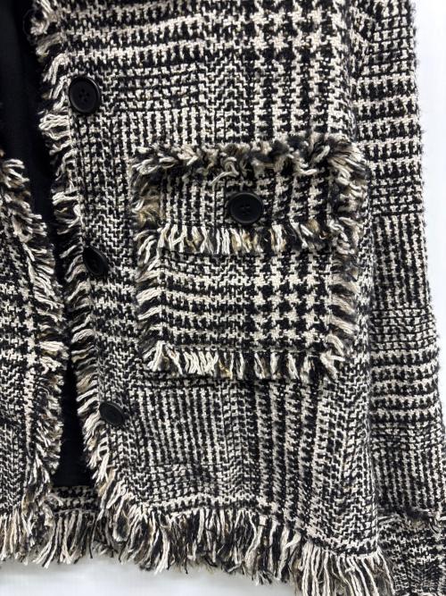 ROSY LUCE（ロージールーチェ）ROSY LUCE (ロージールーチェ) ジャケット ブラック×ホワイト サイズ:フリーの古着・服飾アイテム