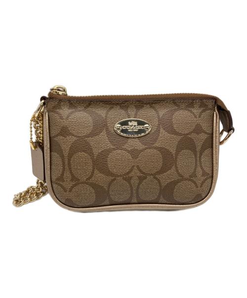 COACH（コーチ）COACH (コーチ) 携帯ポーチ ベージュの古着・服飾アイテム