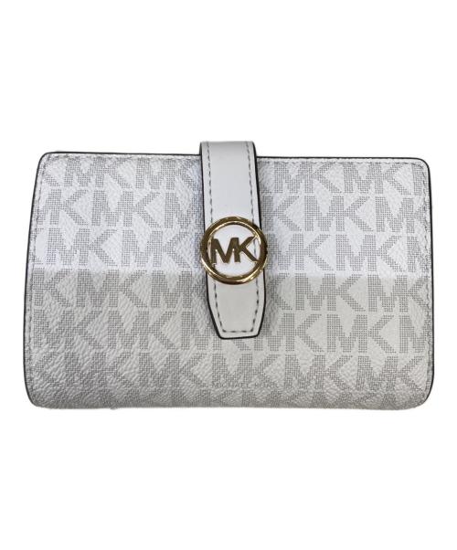 MICHAEL KORS（マイケル・コース）MICHAEL KORS (マイケル・コース) コンパクトウォレット ホワイトの古着・服飾アイテム