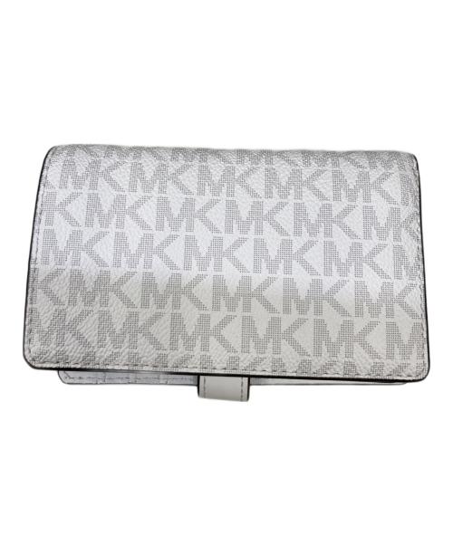 MICHAEL KORS（マイケル・コース）MICHAEL KORS (マイケル・コース) コンパクトウォレット ホワイトの古着・服飾アイテム