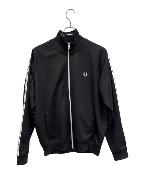 FRED PERRY（フレッドペリー）FRED PERRY (フレッドペリー) トラックジャケット ブラック×ホワイト サイズ:Lの古着・服飾アイテム