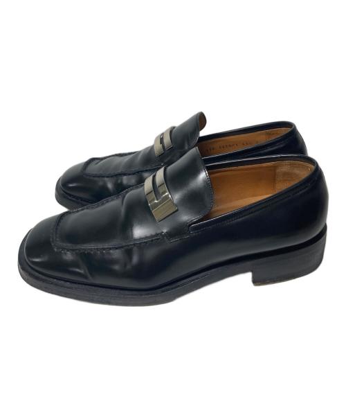 GUCCI（グッチ）GUCCI (グッチ) スクエアトゥローファー ブラック サイズ:26cmの古着・服飾アイテム