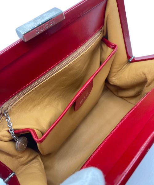 GUCCI（グッチ）GUCCI (グッチ) レザーハンドバッグ レッドの古着・服飾アイテム