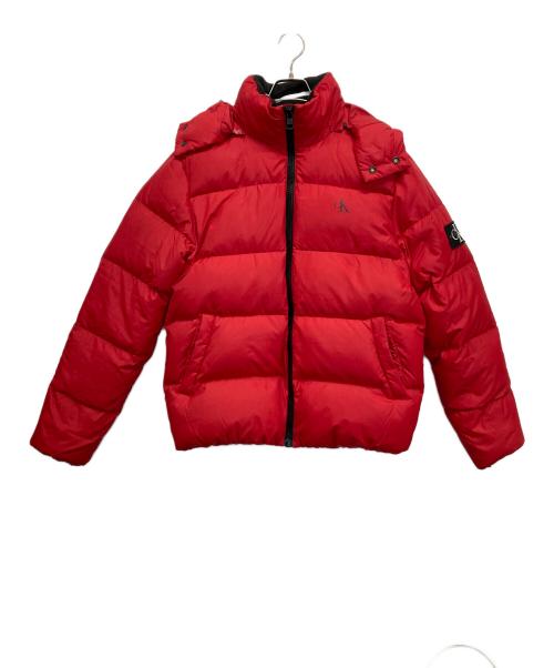 Calvin Klein（カルバンクライン）Calvin Klein (カルバンクライン) ダウンジャケット レッド サイズ:Mの古着・服飾アイテム