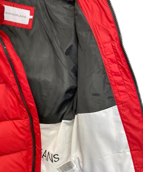 Calvin Klein（カルバンクライン）Calvin Klein (カルバンクライン) ダウンジャケット レッド サイズ:Mの古着・服飾アイテム