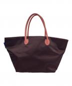 BURBERRY BLUE LABELバーバリーロンドンブルーレーベル）の古着「トートバッグ」｜ブラウン×ピンク