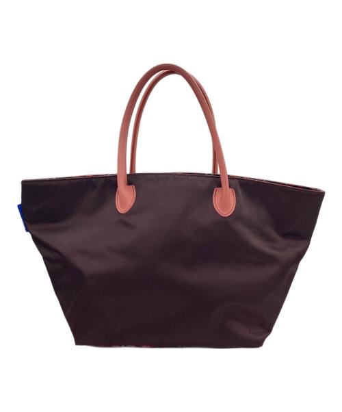 BURBERRY BLUE LABEL（バーバリーロンドンブルーレーベル）BURBERRY BLUE LABEL (バーバリーロンドンブルーレーベル) トートバッグ ブラウン×ピンクの古着・服飾アイテム