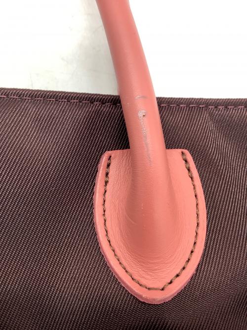 BURBERRY BLUE LABEL（バーバリーロンドンブルーレーベル）BURBERRY BLUE LABEL (バーバリーロンドンブルーレーベル) トートバッグ ブラウン×ピンクの古着・服飾アイテム