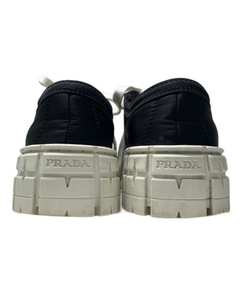 PRADA（プラダ）PRADA (プラダ) ダブルホイール ナイロンギャバジン スニーカー ブラック サイズ:22.5の古着・服飾アイテム