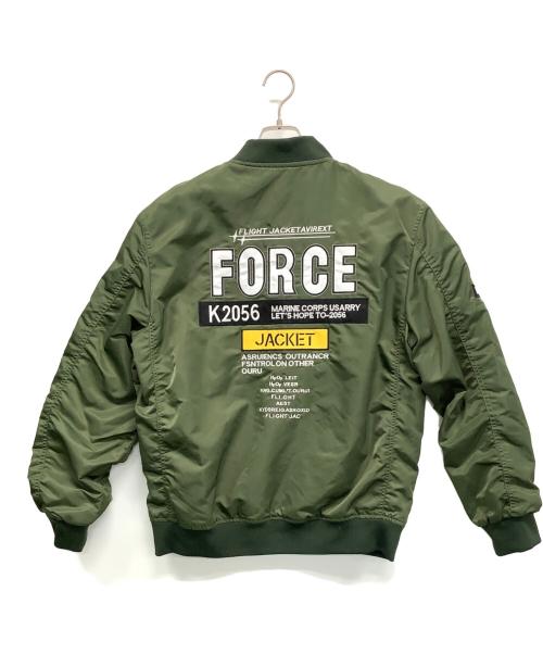 U.S.AIR FORCE（ユーエスエアフォース）U.S.AIR FORCE (ユーエスエアフォース) MA-1ジャケット カーキ×オレンジ サイズ:Mの古着・服飾アイテム