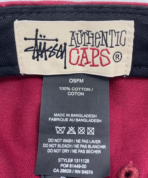 New Era（ニューエラ）New Era (ニューエラ) stussy (ステューシー) キャップ レッドの古着・服飾アイテム