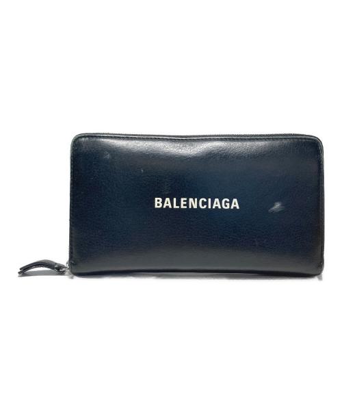 BALENCIAGA（バレンシアガ）BALENCIAGA (バレンシアガ) ラウンドファスナー長財布 ブラックの古着・服飾アイテム