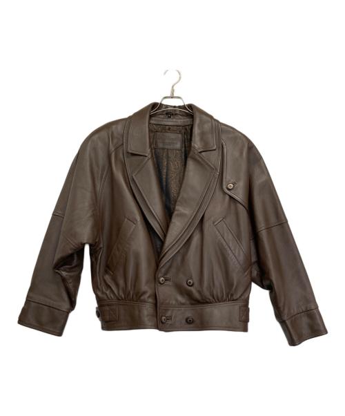 BelleMain（ベリュマン）BelleMain (ベリュマン) レザージャケット ブラウン サイズ:Lの古着・服飾アイテム
