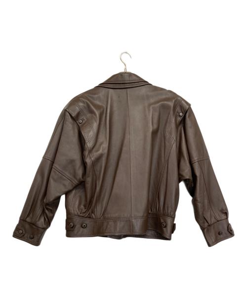 BelleMain（ベリュマン）BelleMain (ベリュマン) レザージャケット ブラウン サイズ:Lの古着・服飾アイテム