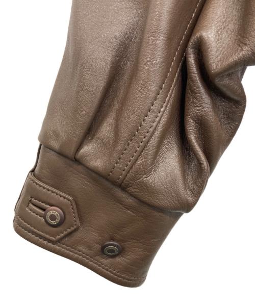 BelleMain（ベリュマン）BelleMain (ベリュマン) レザージャケット ブラウン サイズ:Lの古着・服飾アイテム