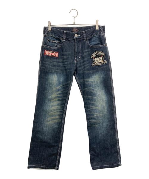 The BRAVE-MAN（ブレイブマン）The BRAVE-MAN (ブレイブマン) BETTY BOOP (ベティー・ブープ) デニムパンツ インディゴ サイズ:SIZE 76cm (W30)の古着・服飾アイテム